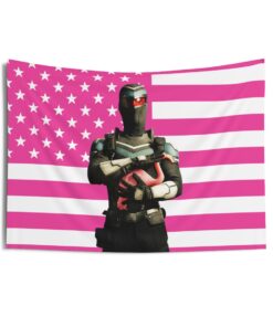 Vigilante Brings His Pink Flamingo Tapestries, Vigilante Adrian Chase Pink Flag, Freddie Stroma - Vigilante