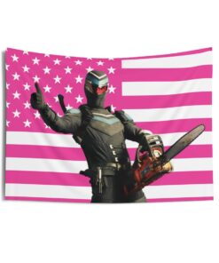 Vigilante Chainsaw Tapestries, Vigilante Adrian Chase Pink Flag, Freddie Stroma - Vigilante Indoor Wall Tapestries