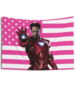 Robert Downey Jr. Iron Man Tapestries, Robert Downey Jr. Pink Flag, RDJ Indoor Wall Tapestries