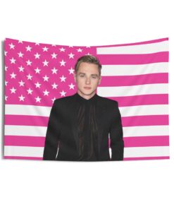 Ben Hardy Black Suit Tapestries, Ben Hardy Pink Flag, Ben Hardy