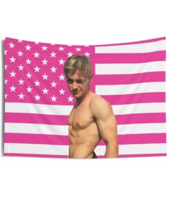 Ben Hardy Shirtless Tapestries, Ben Hardy Pink Flag, Ben Hardy