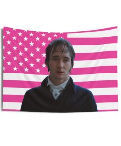 Mr. Darcy in the iconic rain scene Tapestries, Matthew Macfadyen Pink Flag, Mr. Darcy