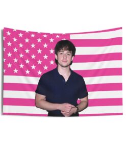 Handsome Gabriel Howell Tapestries, Gabriel Howell Pink Flag, Gabriel Howell