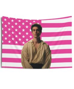 Nicholas Galitzine as George Villiers Tapestries, Nicholas Galitzine Pink Flag, Nicholas Galitzine Indoor Wall Tapestries