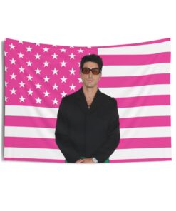 Taylor Zakhar Perez green pants and black jacket Tapestries, Taylor Zakhar Perez Pink Flag, Taylor Zakhar Perez Indoor Wall Tapestries