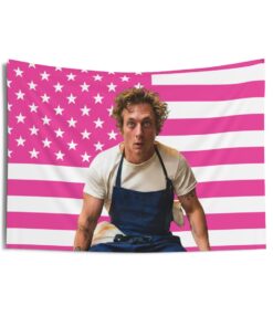 The Bear Jeremy Allen White Tapestries, Jeremy Allen White Pink Flag, Jeremy Allen White Indoor Wall Tapestries