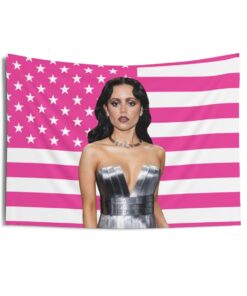 Jenna Ortega metallic rulers dress Tapestries, Jenna Ortega Pink Flag, Jenna Ortega