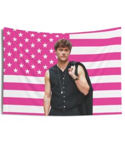 Christopher Briney Fashion Week Tapestries, Conrad Pink Flag, Christopher Briney - Conrad