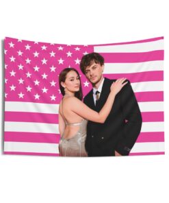 Lola Tung and Chris Briney Tapestries,Belly and Conrad Pink Flag, Christopher Briney - Conrad Fisher Indoor Wall Tapestries