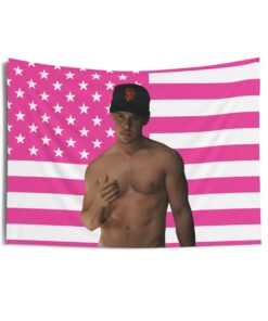 Austin Butler as Hank Thompson Shirtless Tapestries, Austin Butler Pink Flag, Austin Butler