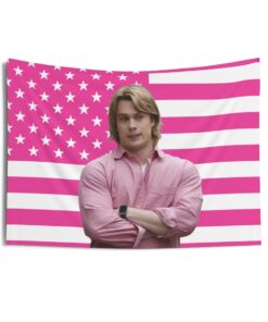 Nicholas Galitzine as Prince Adam Tapestries, Nicholas Galitzine Pink Flag, Nicholas Galitzine Indoor Wall Tapestries