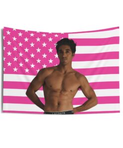 Taylor Zakhar Perez Shirtless Tapestries, Taylor Zakhar Perez Pink Flag, Taylor Zakhar Perez Indoor Wall Tapestries
