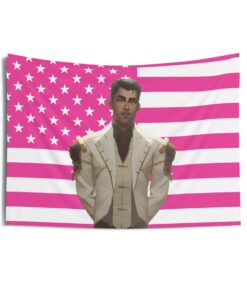 Jayce Arcane White Blazer Tapestries, Jayce Talis Arcane Pink Flag, Jayce (Arcane) Indoor Wall Tapestries