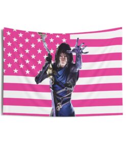 Viktor (Arcane) Tapestries, Viktor Arcane Pink Flag, Viktor (Arcane) Indoor Wall Tapestries