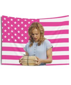 Rachel Mcadams as Allie Blue Dress Tapestries, Rachel Mcadams Pink Flag, Rachel Mcadams Indoor Wall Tapestries