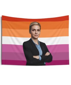 Rhea Seehorn as Kim Wexler lesbian Tapestries, Rhea Seehorn lesbian Flag, Rhea Seehorn Indoor Wall Tapestries