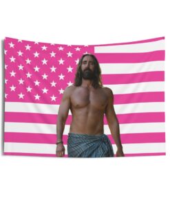 Lee Pace Shirtless Brother Day Tapestries, Lee Pace Pink Flag, Lee Pace Indoor Wall Tapestries
