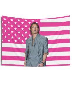 Lee Pace Tapestries, Lee Pace Pink Flag, Lee Pace Indoor Wall Tapestries